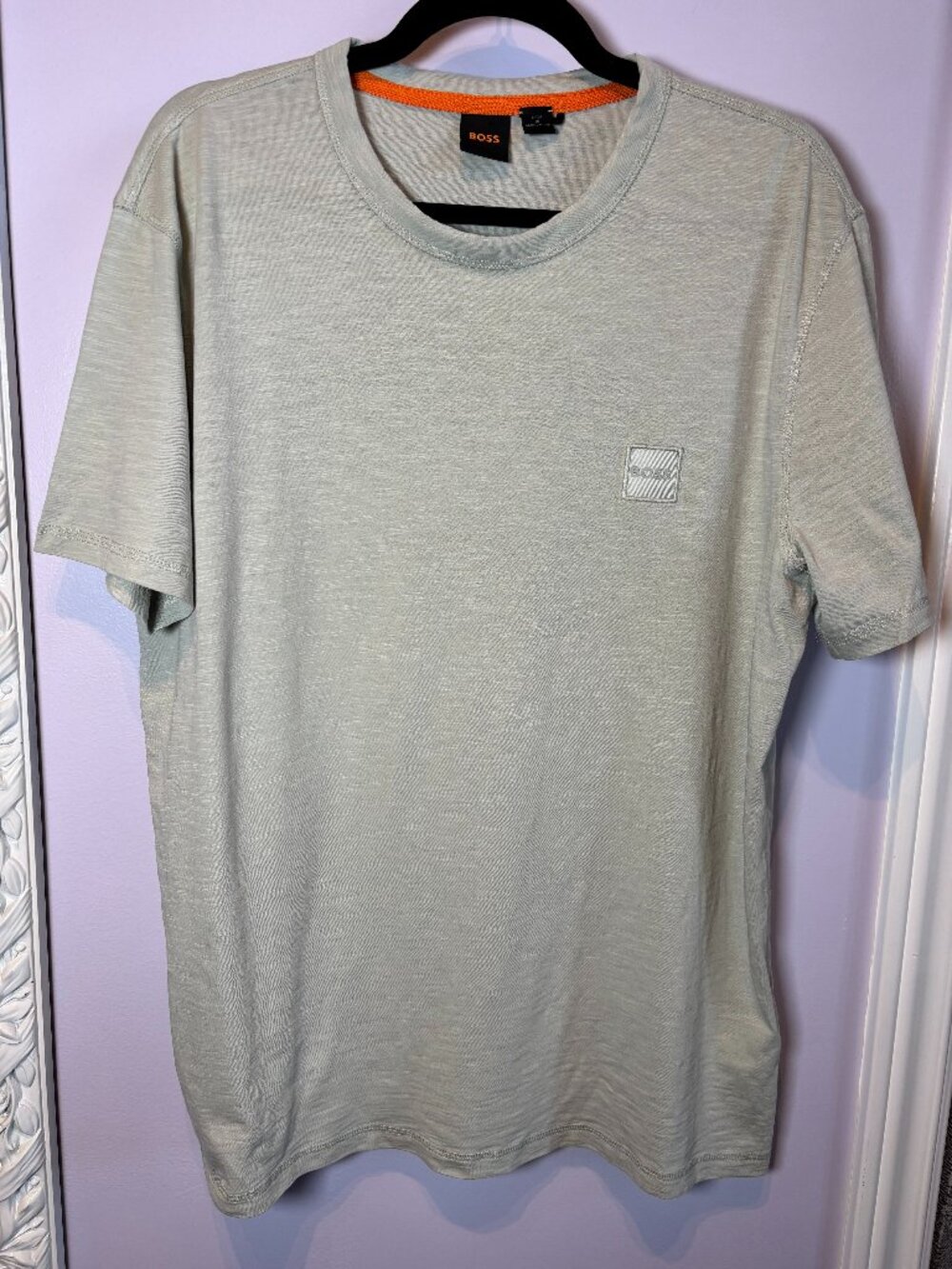 Hugo Boss Cotton Grey Beige Tshirt Size XL